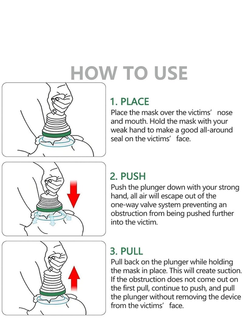 Generic - Choking Emergency Device, professional asphyxia first aid device for adults and children, suction obstruction device, and breathing trainer, with 2 masks of different sizes - Image 1