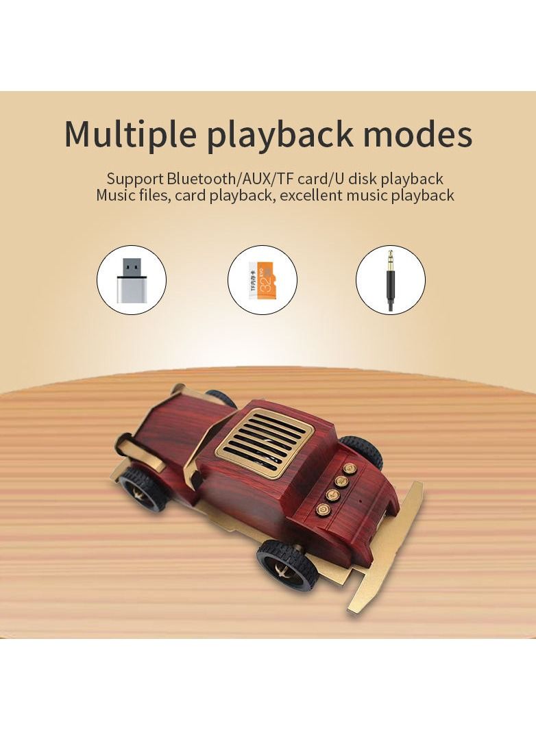 ARNOTEC Retro Bluetooth Speaker Wireless Household Portable Radio Mini Subwoofer Creative Personality Car High Volume Audio with TF USB AUX Rechargeable Battery  - Image 4