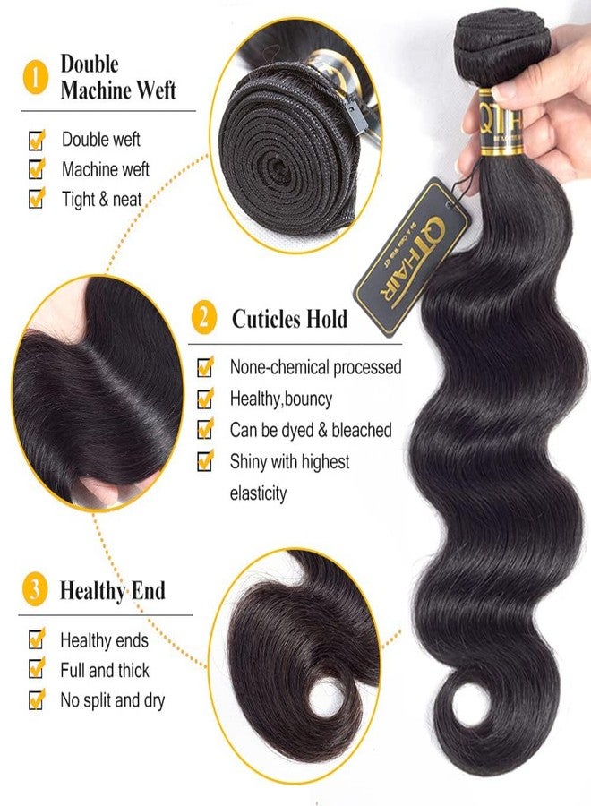 QTHAIR Brazilian Virgin Human Hair Body Wave Bundles (24",100g) 18A 100% Unprocessed Brazilian Body Wave Hair Bundles Hair Extensions For Women - Image 3