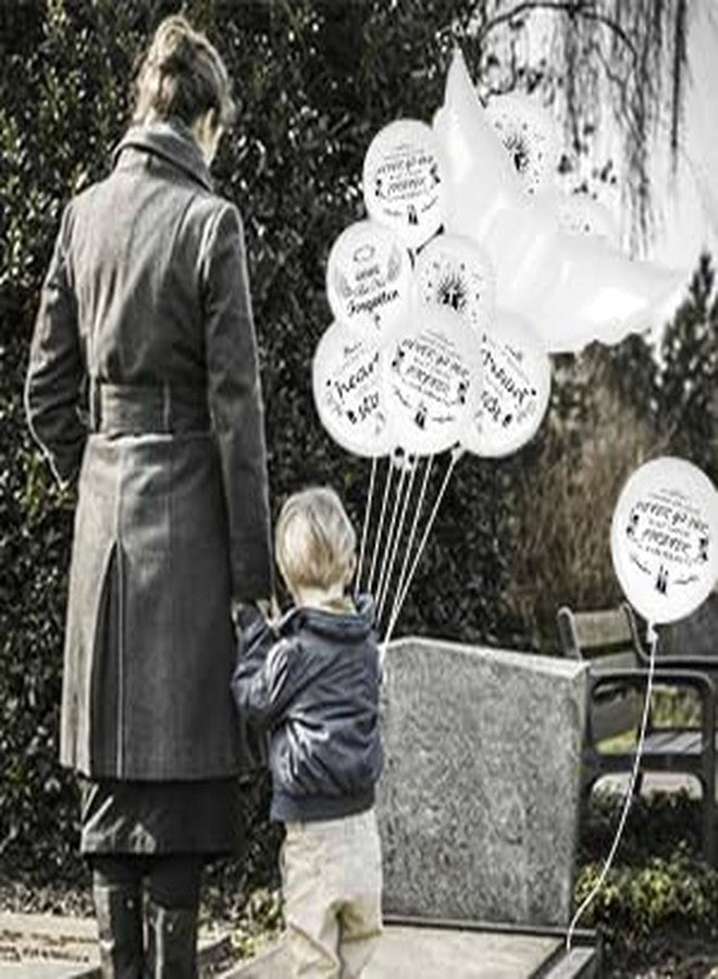 Eaezerav 39 Pcs Dove Memorial Balloons to Release in Sky Peace Dove White Biodegradable Balloons Memory Life Floting Balloon for Funeral Condolence Anniversary Happy Heavenly Memorial Decorations - Image 3