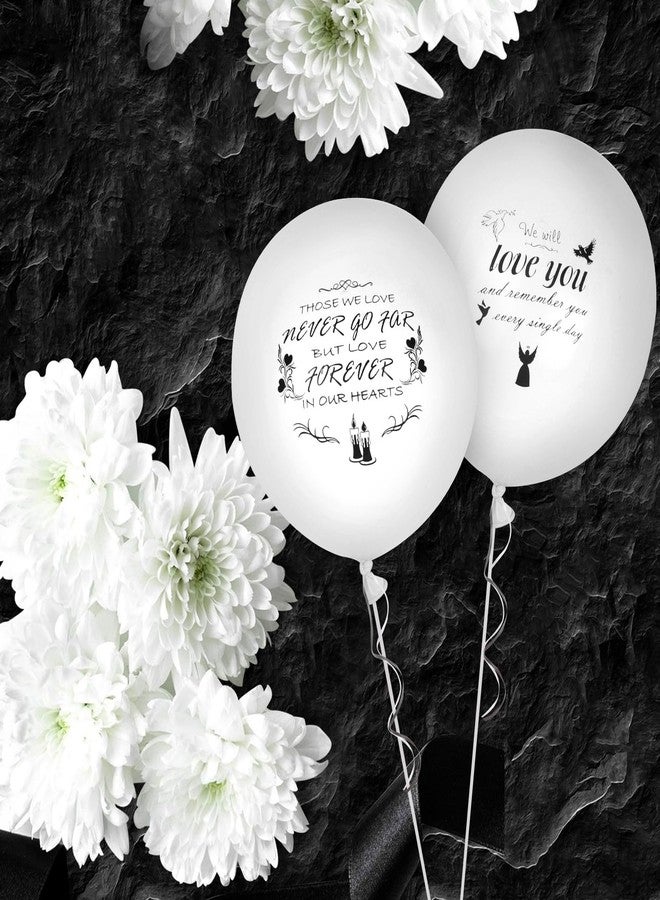 Eaezerav 39 Pcs Dove Memorial Balloons to Release in Sky Peace Dove White Biodegradable Balloons Memory Life Floting Balloon for Funeral Condolence Anniversary Happy Heavenly Memorial Decorations - Image 4