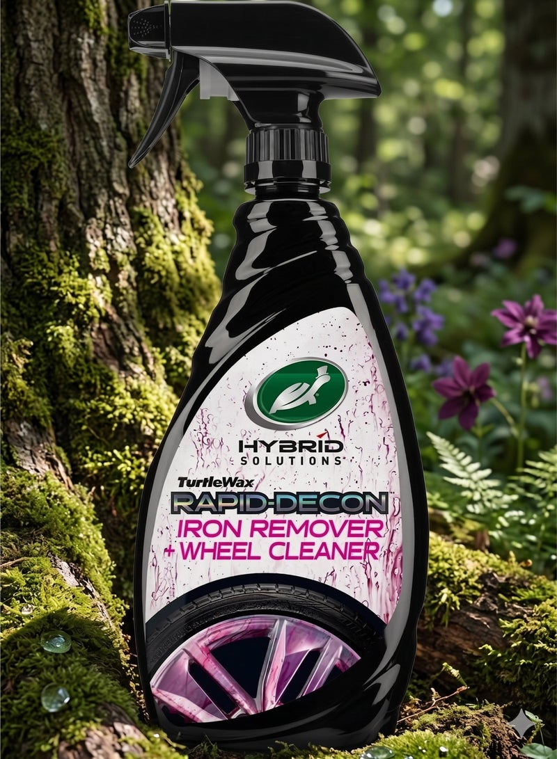 TurtleWax Hybrid Solutions Rapid Decon 680ml – Color-Changing pH-Neutral Iron Remover & Wheel Cleaner for Brake Dust, Rail Dust & Ferrous Contaminants - Image 1
