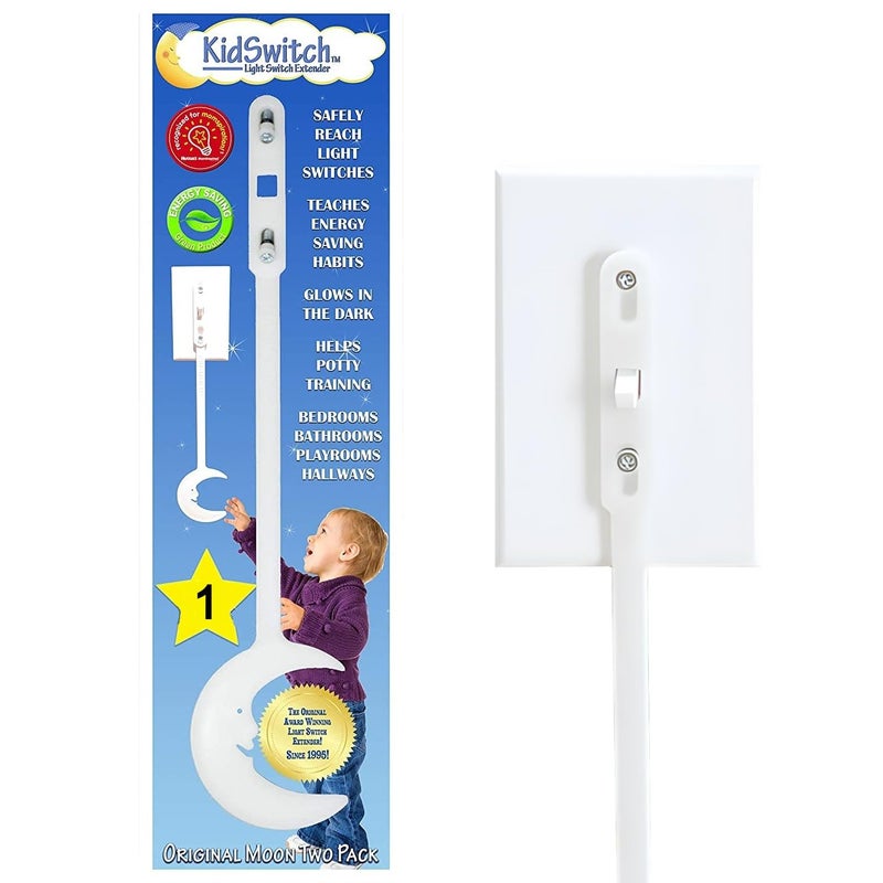 Kidswitch Light Switch Extender for Kids (1 Pack) - Glow in The Dark for Toddlers - Kids Light Switch Extender - Quick Install, Easy Grab Extension, Award Winning - Image 1