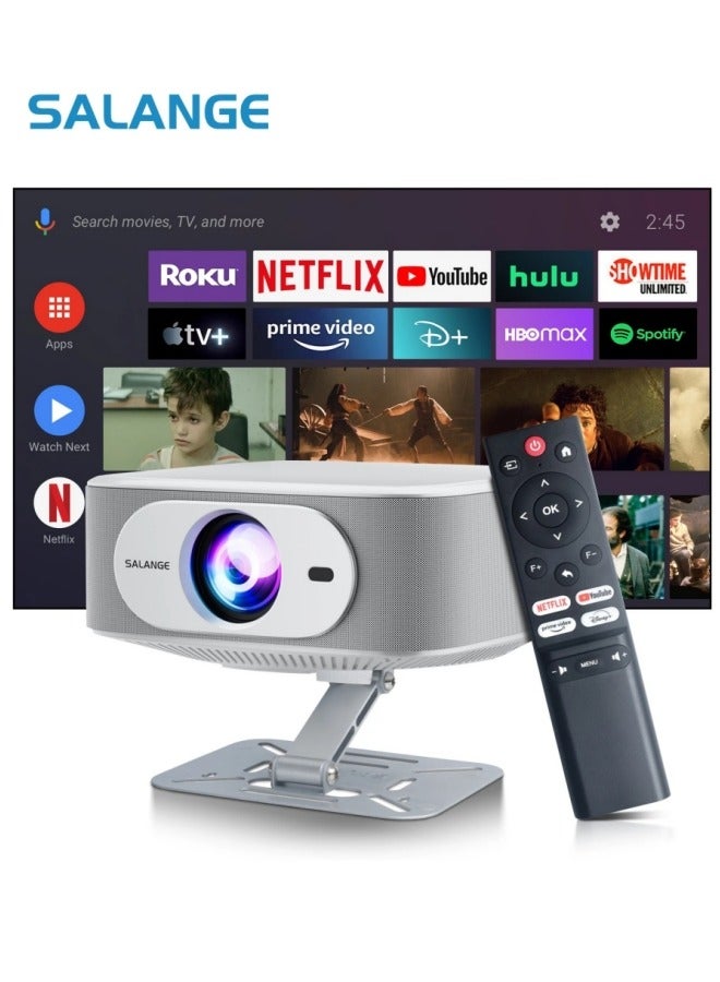 Salange P92MAX Android13 Smart Projector, Netflix Officially Licensed HD 1080P BT5.2 WiFi 12000L Elec Focus Auto Keyston 4K Movie HD Home Cinema - Image 1