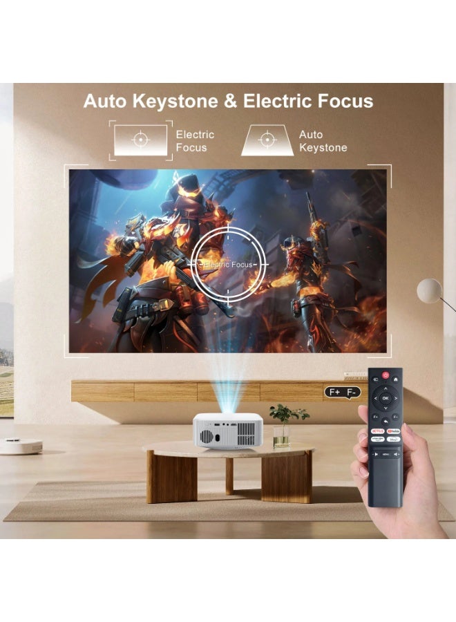 Salange P92MAX Android13 Smart Projector, Netflix Officially Licensed HD 1080P BT5.2 WiFi 12000L Elec Focus Auto Keyston 4K Movie HD Home Cinema - Image 5