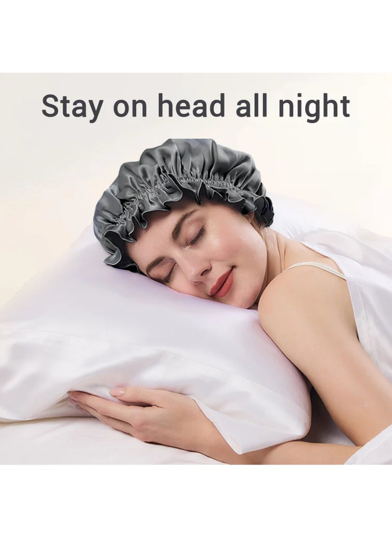 ZIMASILK 19 Momme Silk Sleep Cap With Double Colors  - Image 3