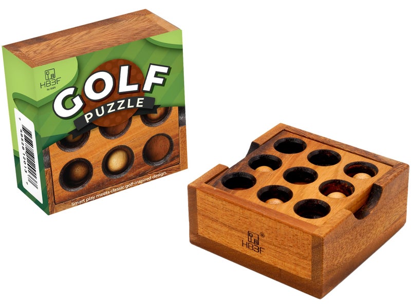 BSIRI Wooden Board Games Educational Sets Classic for Coffee Table or Home Decor and Living Room Decor Rustic Golf Game (Gopher Holes) Made by Wooden for Brain Teaser Puzzle - Image 1