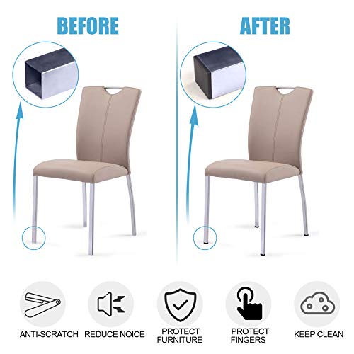 HNBun 100Pack 1inch Square Tube End Caps, Black Square Plastic Plug Durable Glide Insert Pipe Covers, Small Tubing Post End Caps for Square Tubing Chair Table Stool Leg, Furniture Legs Replacement Caps - Image 4