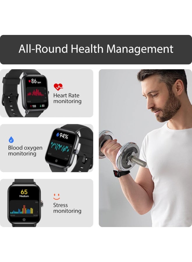 Furtey 1.8" Fitness Smart Watch with Intelligent voice - Answer/Make Calls, SpO2 & Sleep Monitor | 100+ Sport Modes, IP68 Waterproof Step Tracker for iOS Android - Image 3