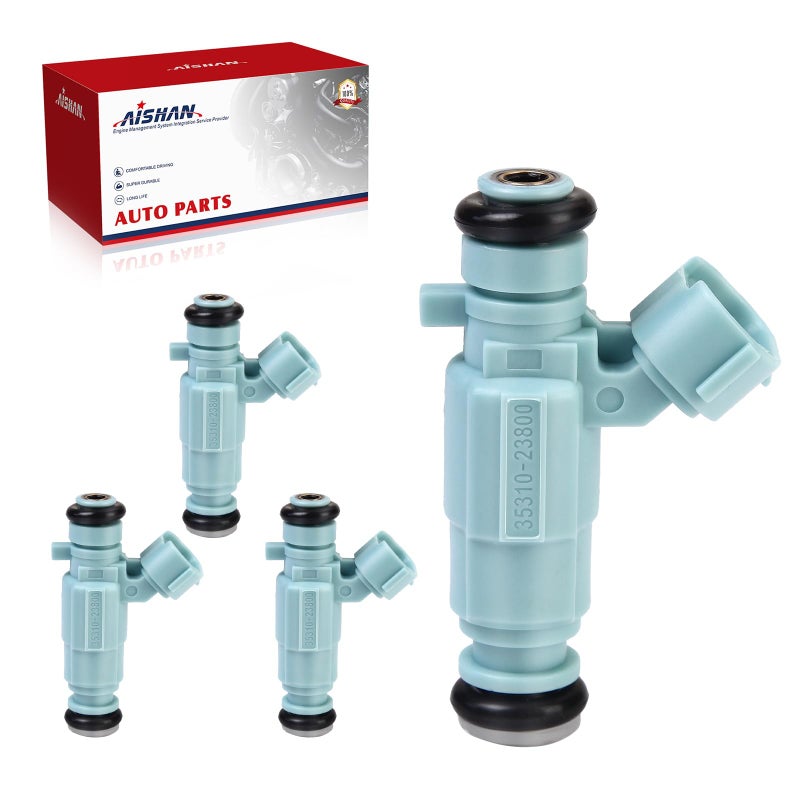 AISHAN 4PCS Fuel Injectors 12 Holes Compatible with Hyundai Elantra 2009 2010 2011 2012 for Kia Soul 20102011 for Kia Spectra 2008 2009 L4 20L Replace 3531023800 3531023800 FJ1012 - Image 2