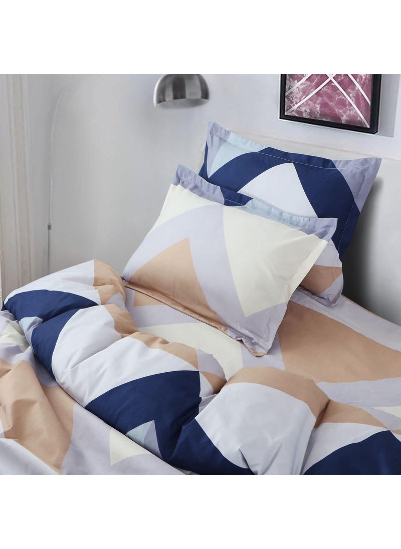 Ab Home Decor Ab Home Decor Glace Cotton Bedsheets for Double Bed King Size with 2 Pillow Covers 90x100 Inches Cream Lines1  - Image 4