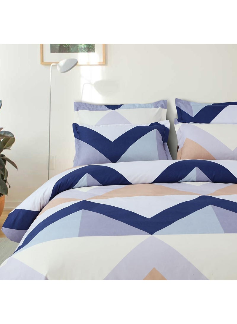 Ab Home Decor Ab Home Decor Glace Cotton Bedsheets for Double Bed King Size with 2 Pillow Covers 90x100 Inches Cream Lines1  - Image 2