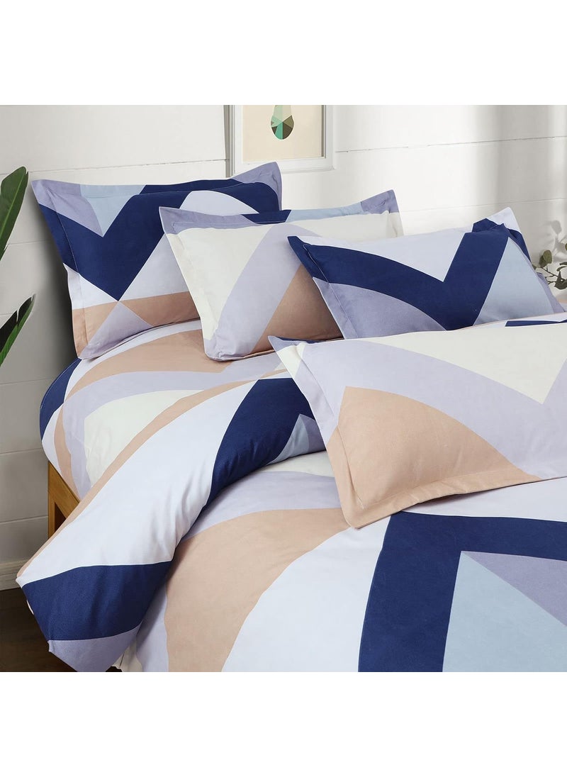 Ab Home Decor Ab Home Decor Glace Cotton Bedsheets for Double Bed King Size with 2 Pillow Covers 90x100 Inches Cream Lines1  - Image 3