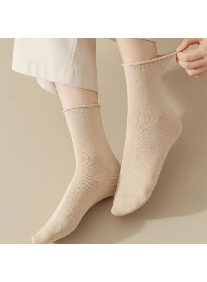 LANG SHA Langsha Women's Combed Cotton Loose Top Socks Autumn And Winter Mid-tube Socks Comfortable Loose Anti-slip Maternity Postpartum Socks - Image 3