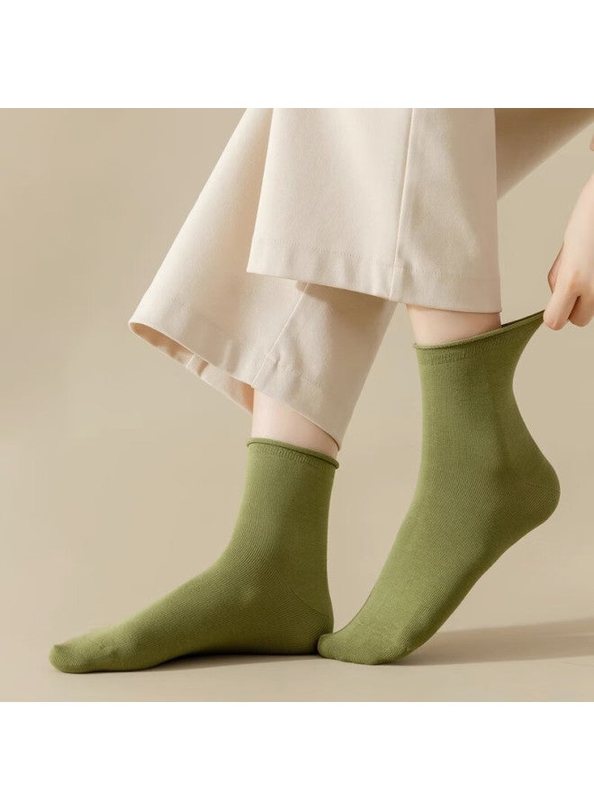 LANG SHA Langsha Women's Combed Cotton Loose Top Socks Autumn And Winter Mid-tube Socks Comfortable Loose Anti-slip Maternity Postpartum Socks - Image 2