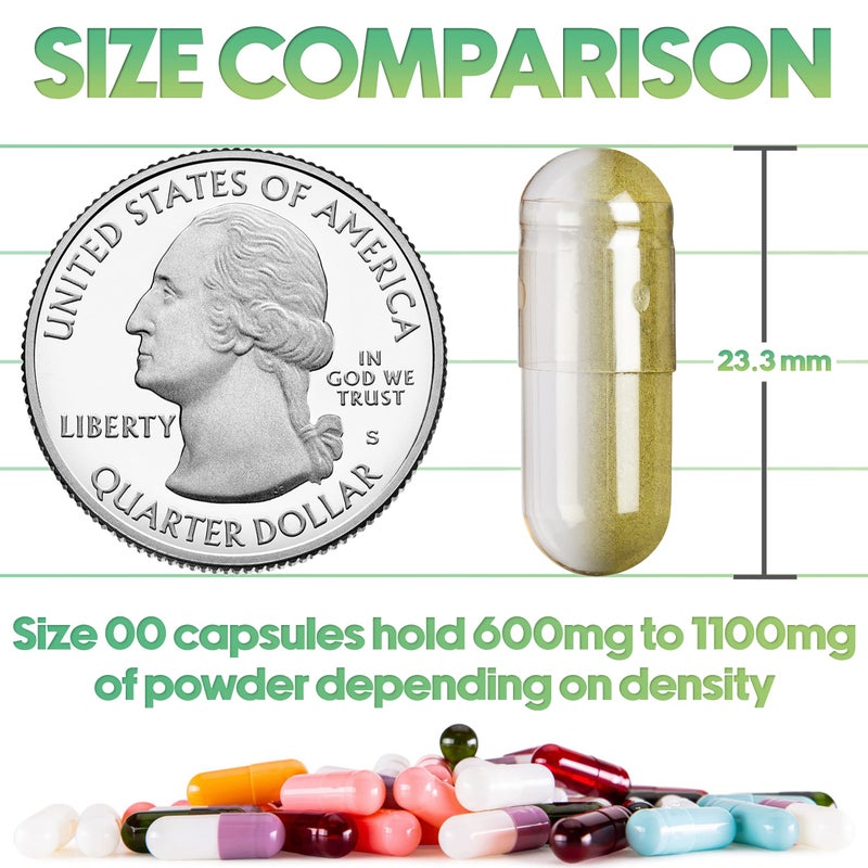 XPRS Nutra Size 00 Empty Capsules - 1000 Count Empty Vegan Capsules - Vegetarian Empty Pill Capsules- DIY Vegetable Capsule Filling- Veggie Pill Capsules Empty Caps (Aqua) - Image 2