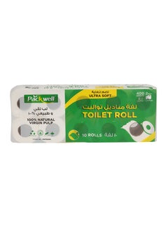 Packwell 2ply toilet roll 400 sheet pack of 10 pcs rolls Softness Bathroom Tissue Roll toilet paper toilet tissue