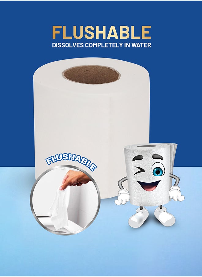 packwell - Packwell 2ply toilet roll 400 sheet pack of 10 pcs rolls Softness Bathroom Tissue Roll toilet paper toilet tissue - Image 1