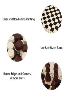 Oasisgalore Wooden 4-in-1 Chess Set Foldable Wood Board Chess Games Box for Children, Beginners, Adults Educational Parent-child Interaction Birthday Gift  - Image 5