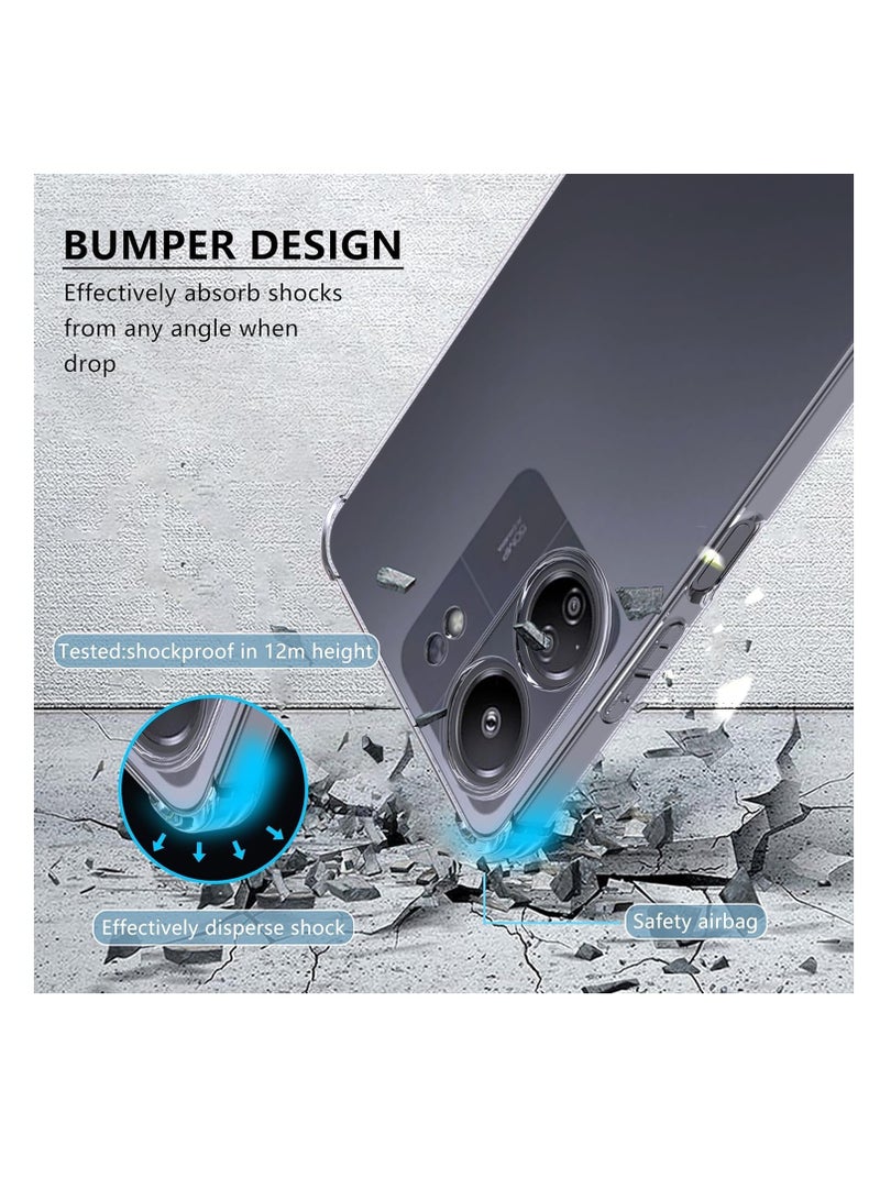 For Xiaomi Redmi 13C 4g  Anti Impact Corner Protective Clear Gel skin case cover - Image 2