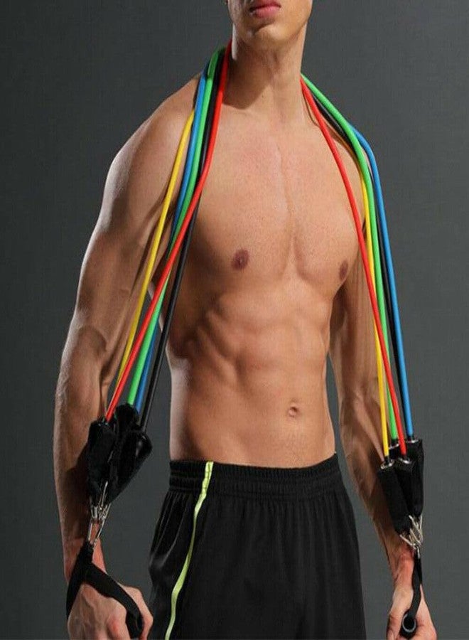 AMIRATE Resistance Tube for Men and Women | Resistance Band Set & Exercise Bands for Workout | Resistance Band for Pull Up | Gym Equipment for Home Workout| Natural and Unbreakable Rubber - Image 2