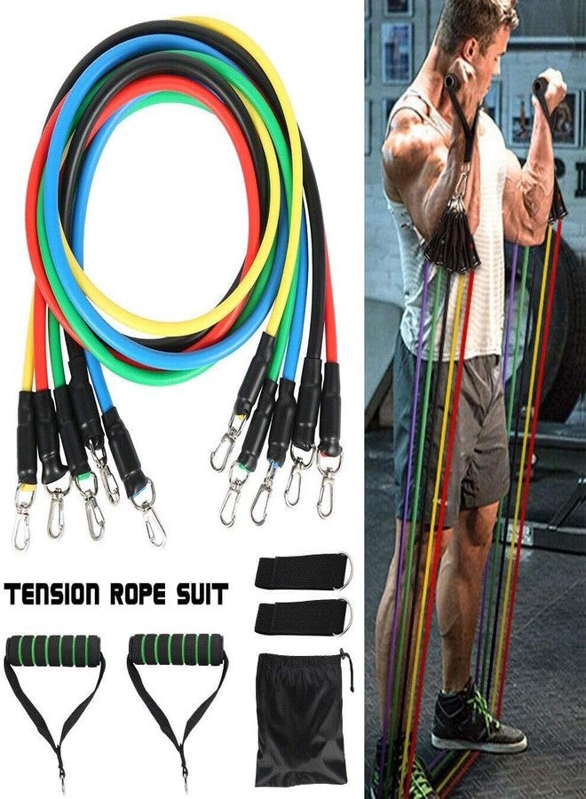 AMIRATE Resistance Tube for Men and Women | Resistance Band Set & Exercise Bands for Workout | Resistance Band for Pull Up | Gym Equipment for Home Workout| Natural and Unbreakable Rubber - Image 3