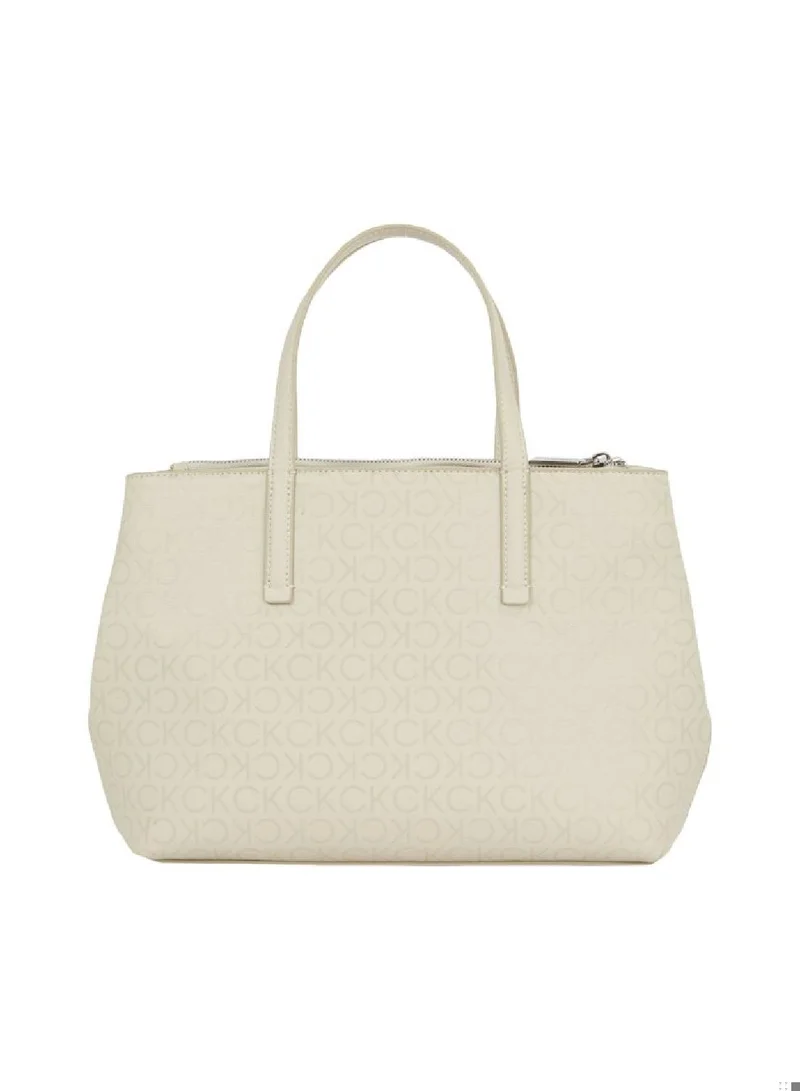 CALVIN KLEIN Women's Ck Must Tote Bag - Polyester, Beige