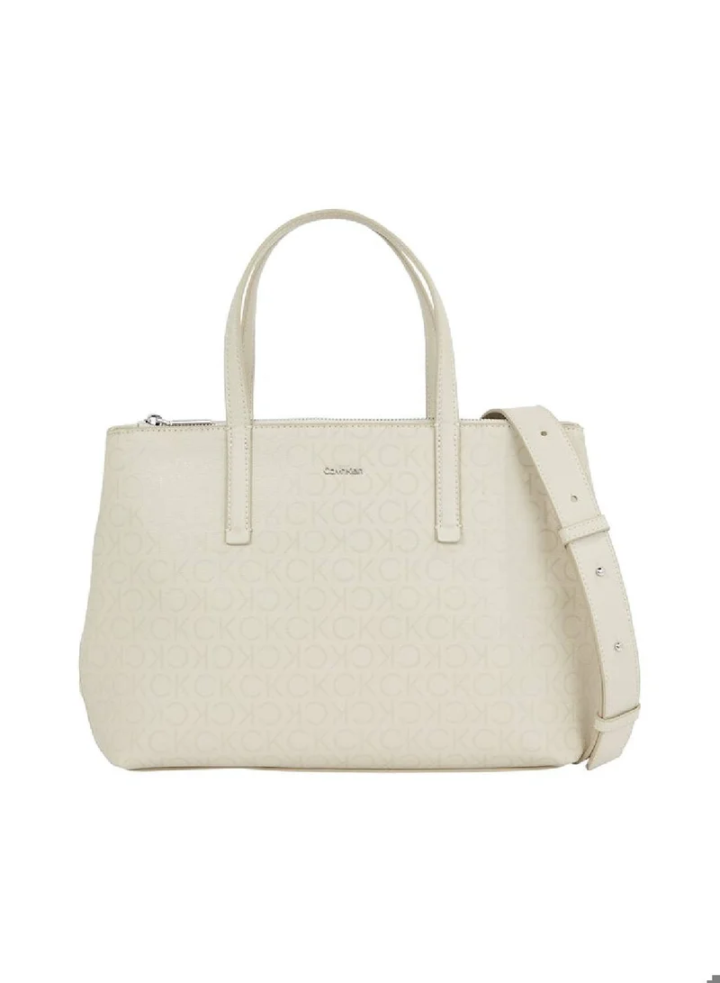 CALVIN KLEIN Women's Ck Must Tote Bag - Polyester, Beige