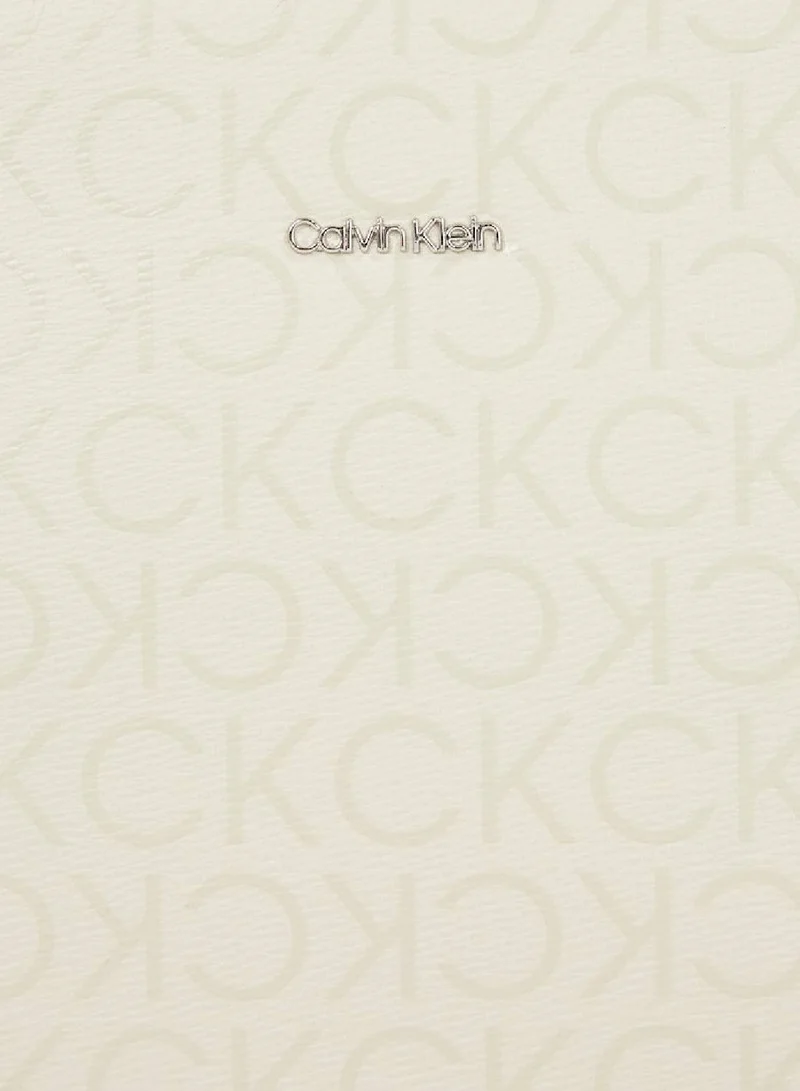 CALVIN KLEIN Women's Ck Must Tote Bag - Polyester, Beige