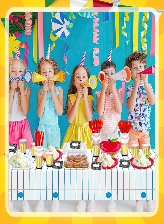 Gaiaring 152 Pcs Back to School Party Decoration Tableware Set Teacher First Day of School Party Apple Paper Plate 25 Set Disposable Tableware for Classroom, Teacher, School Decorations - Image 5