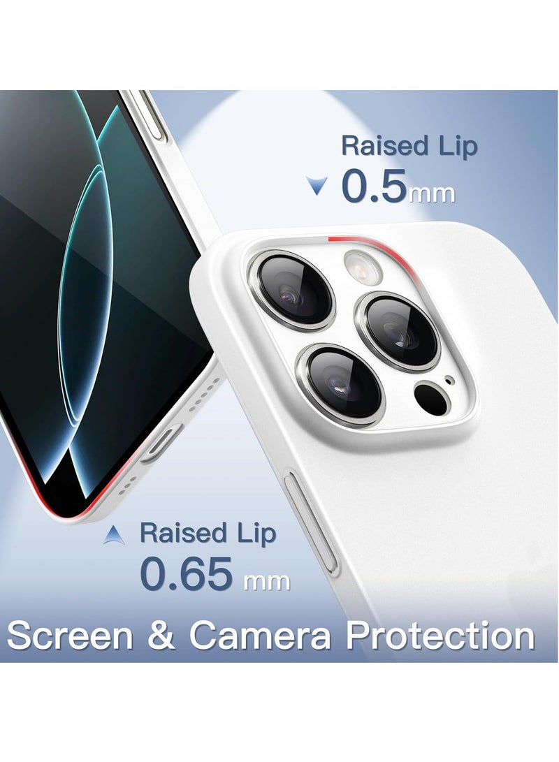 MUNTAQI Ultra Slim (0.35mm Thin) Case for iPhone 16 Pro 6.3 Inch – Camera Lens Full Protection, Lightweight Matte Finish PP Hard Minimalist Cover (White Titanium) | Anti-Fingerprint & Non-Yellowing - Image 4