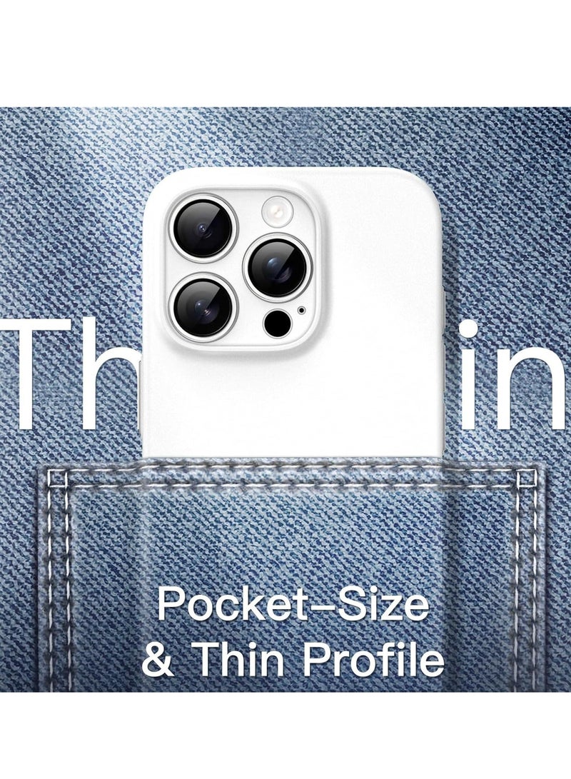 MUNTAQI Ultra Slim (0.35mm Thin) Case for iPhone 16 Pro 6.3 Inch – Camera Lens Full Protection, Lightweight Matte Finish PP Hard Minimalist Cover (White Titanium) | Anti-Fingerprint & Non-Yellowing - Image 5