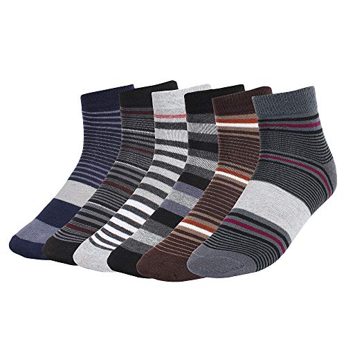 Creature Men's Ankle Length Formal/Casual Socks (Multicolour; Free Size, SCS-2701) -6 Pairs - Image 1
