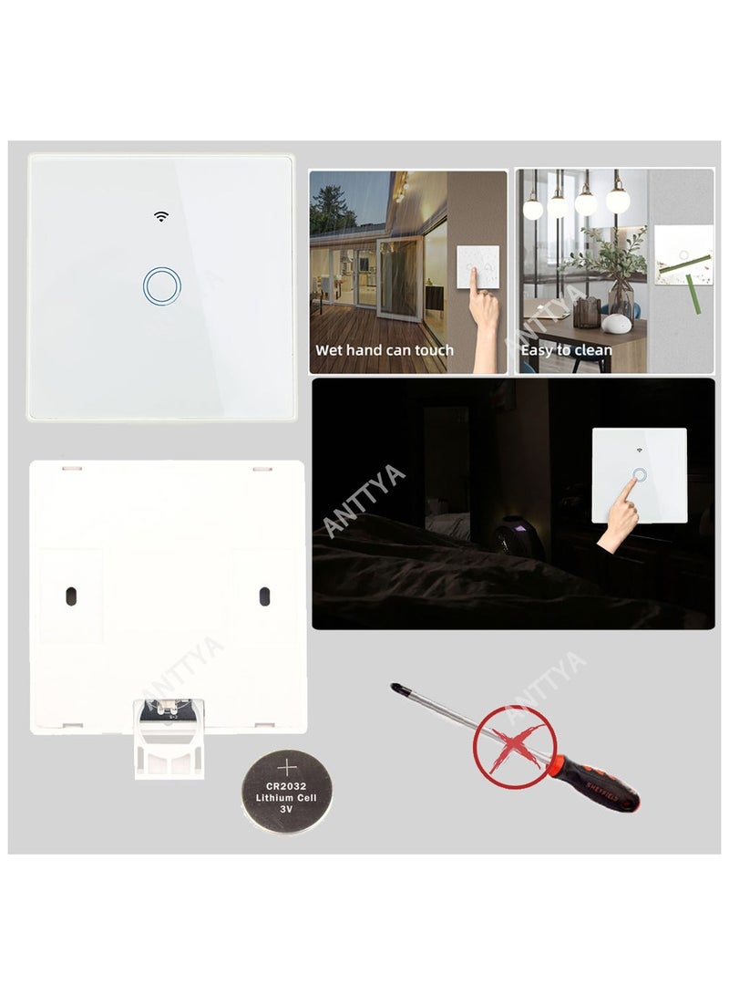 Generic Wireless Touch Light Switch Remote Control 433MHz AC 110V 220V 10A Receiver 86 Wall Panel For Smart Home Ceiling Lamp LED  - Image 3