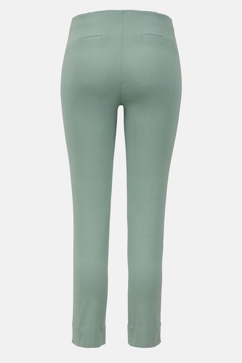 Tchibo Women Straight Leg Stretch Plain Pants, Pale Green - Image 2