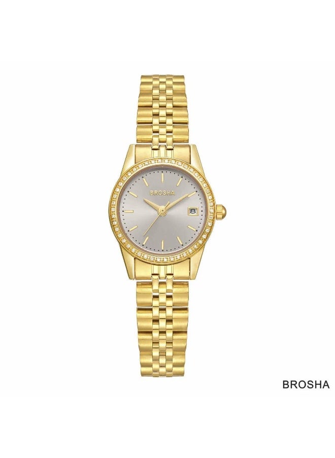 Original waterproof stainless steel women's wrist watch from Brosha