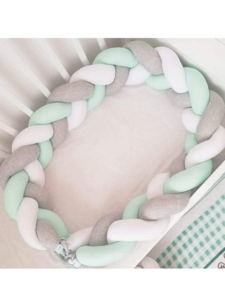 unikbebe Braided Baby Safety Cot Bumper, Infant Crib Protector Bed