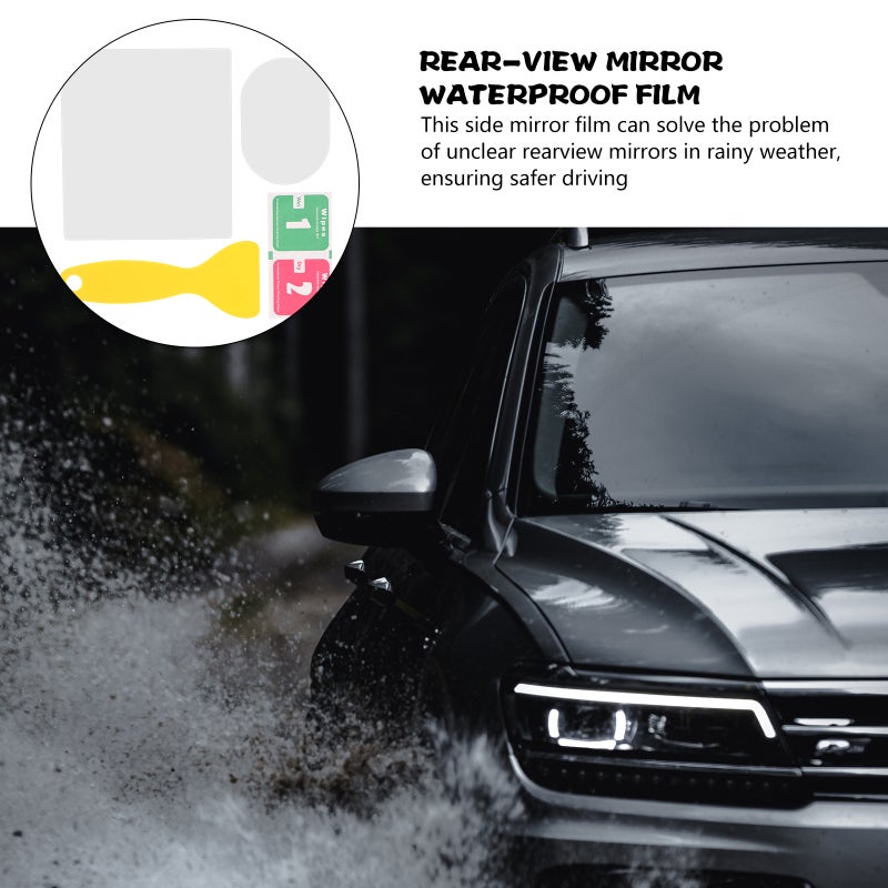 2 Pairs Car Rearview Mirror Films Vehicle Rearview Mirror Films Rainproof Films - Image 5