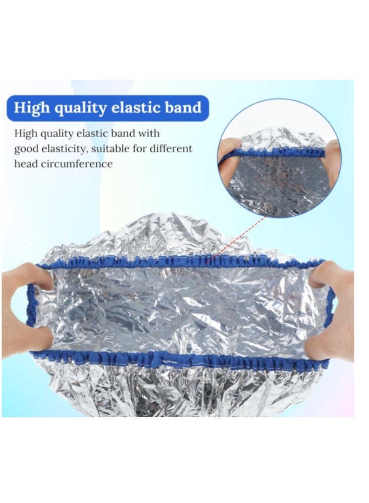OASIS-TH 2 Packs Heat Cap For Deep Conditioning, Thickened Aluminum Shower Cap Steam Cap, Reusable Conditioning Processing Caps For Hair for Home And Salon Dyeing Use - Image 3