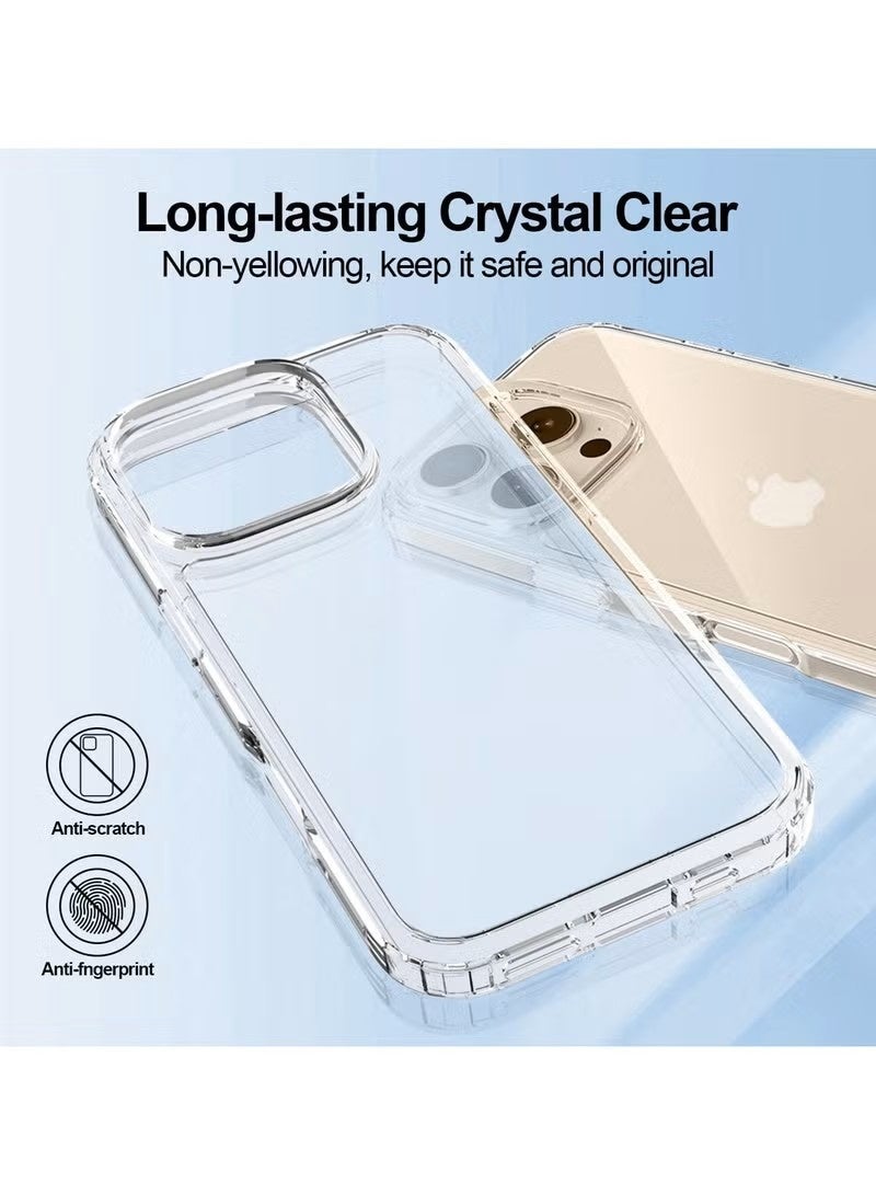 general Crystal Clear Case for iPhone 16 Pro Max, Military-Grade Drop Protection, Slim Hard PC Back with Shock-Absorbing TPU Bumper & Raised Camera Guard - Image 2