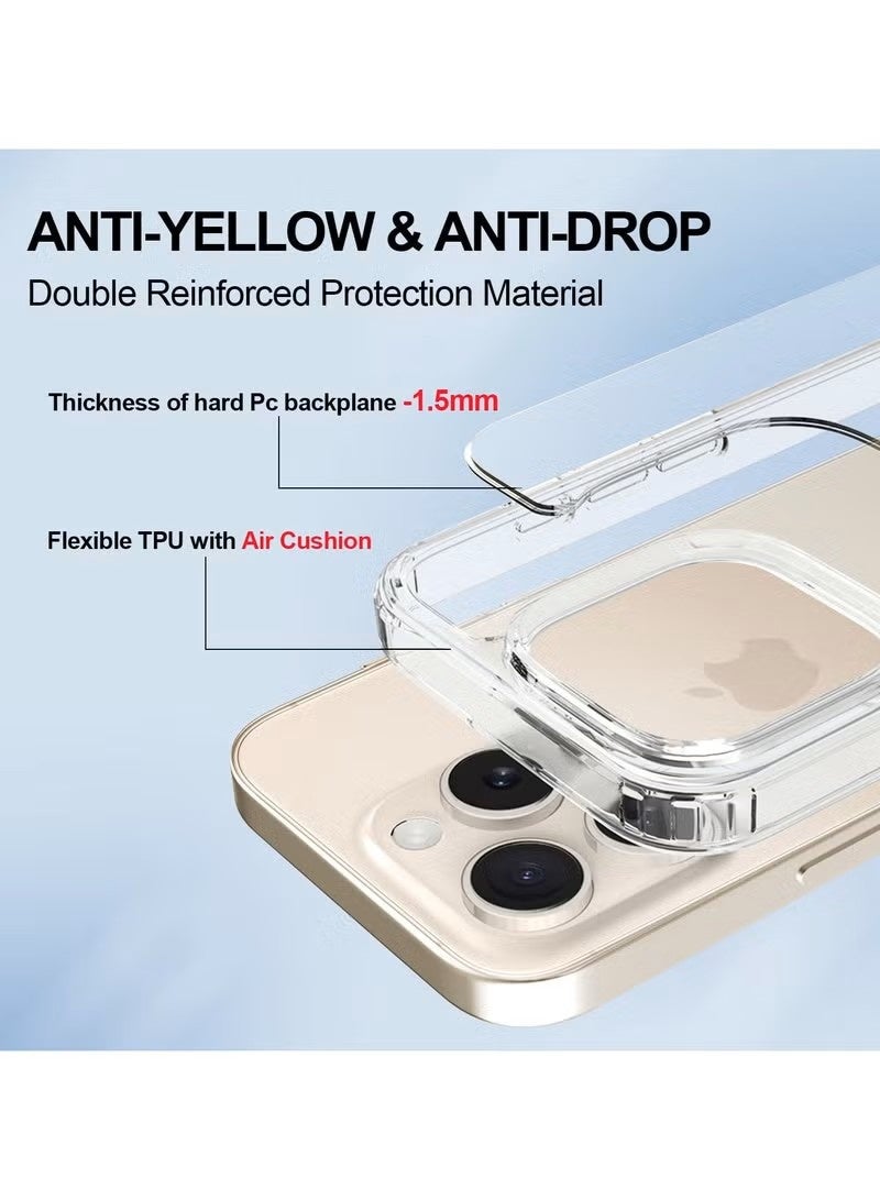 general Crystal Clear Case for iPhone 16 Pro Max, Military-Grade Drop Protection, Slim Hard PC Back with Shock-Absorbing TPU Bumper & Raised Camera Guard - Image 5