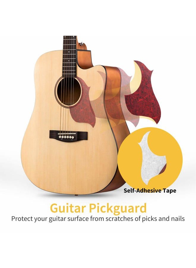 Donner جيتار أكوستيك بحجم كامل 4/4 مجموعة للمبتدئين جيتار أكوستيك 41 بوصة جيتار كات أوواي مجموعة دريدناوت مع حقيبة غيغ كابو بيكس حزام أوتار (طبيعي) - Image 3