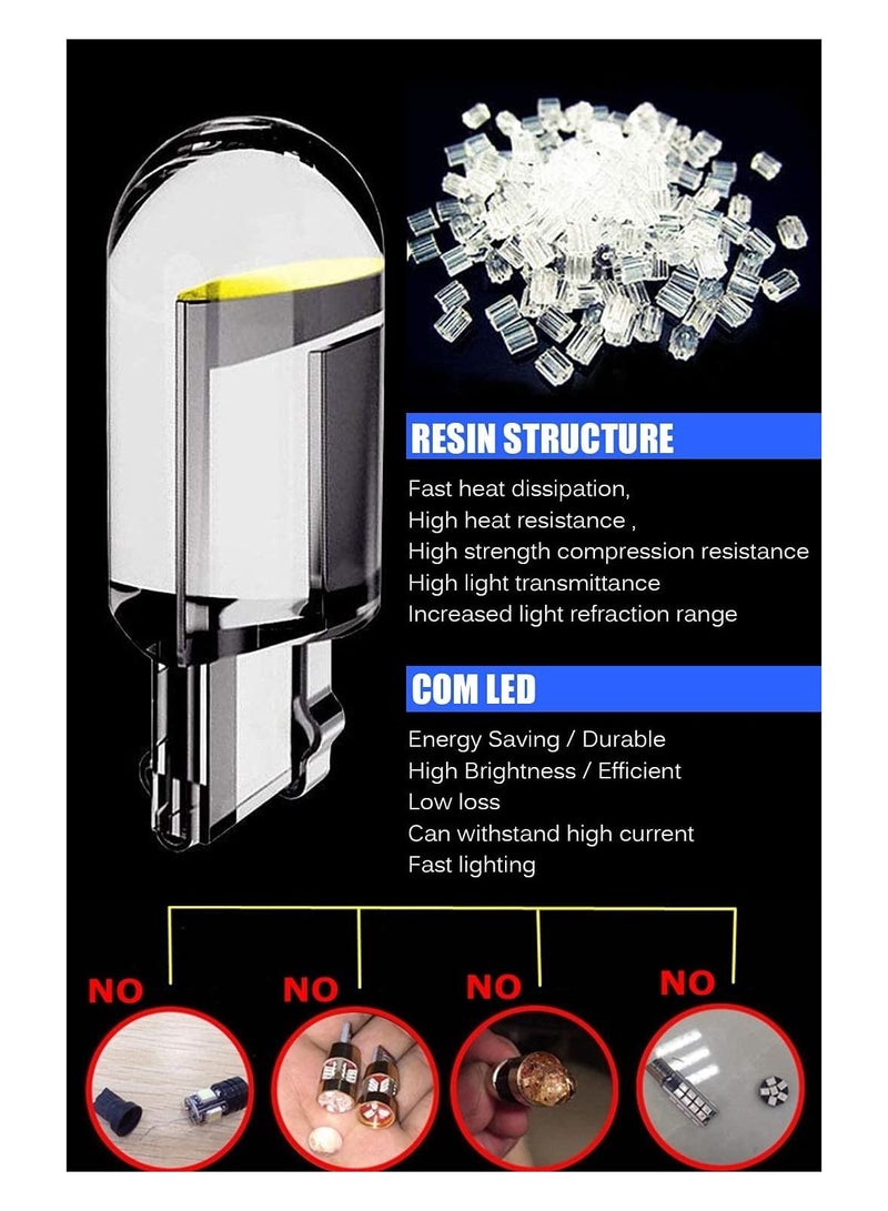 Loquat LED Bulbs 6000K White, 6000K 68 2825 W5W T10 Wedge COB LED Replacement Bulbs, Super Brightness, for License Plate Lights, Car Position Lamps, Map Light (white, 30pcs) - Image 5