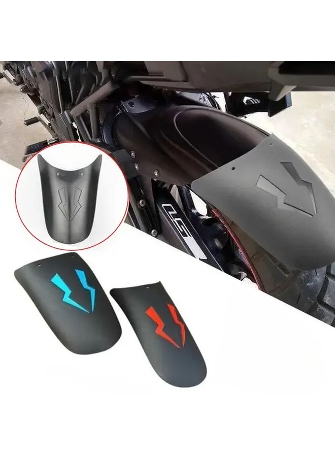 Upgraded Lightning Version Long Front Splash Resistant Bike Fenders Set Red - Image 1