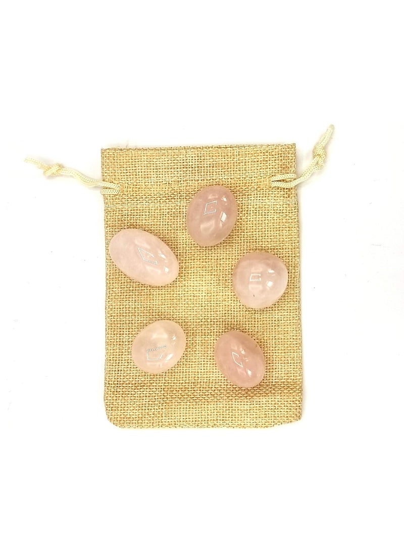 Plus Value Plus Value Premium Rose Quartz Tumbled Stone Pebbles Reiki Healing Crystal Aura Chakra jute bag 100grams  - Image 5