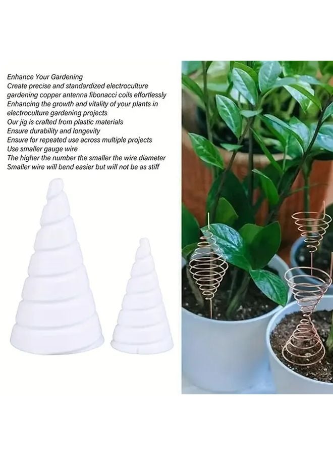 2Pcs Large Small Fibonacci Coil Winding Jigs for Electroculture Gardening Tools - Image 4