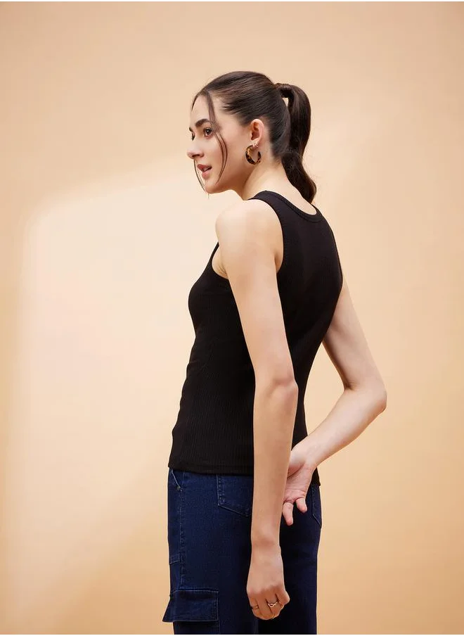 SASSAFRAS Solid Ribbed Tank by Styli