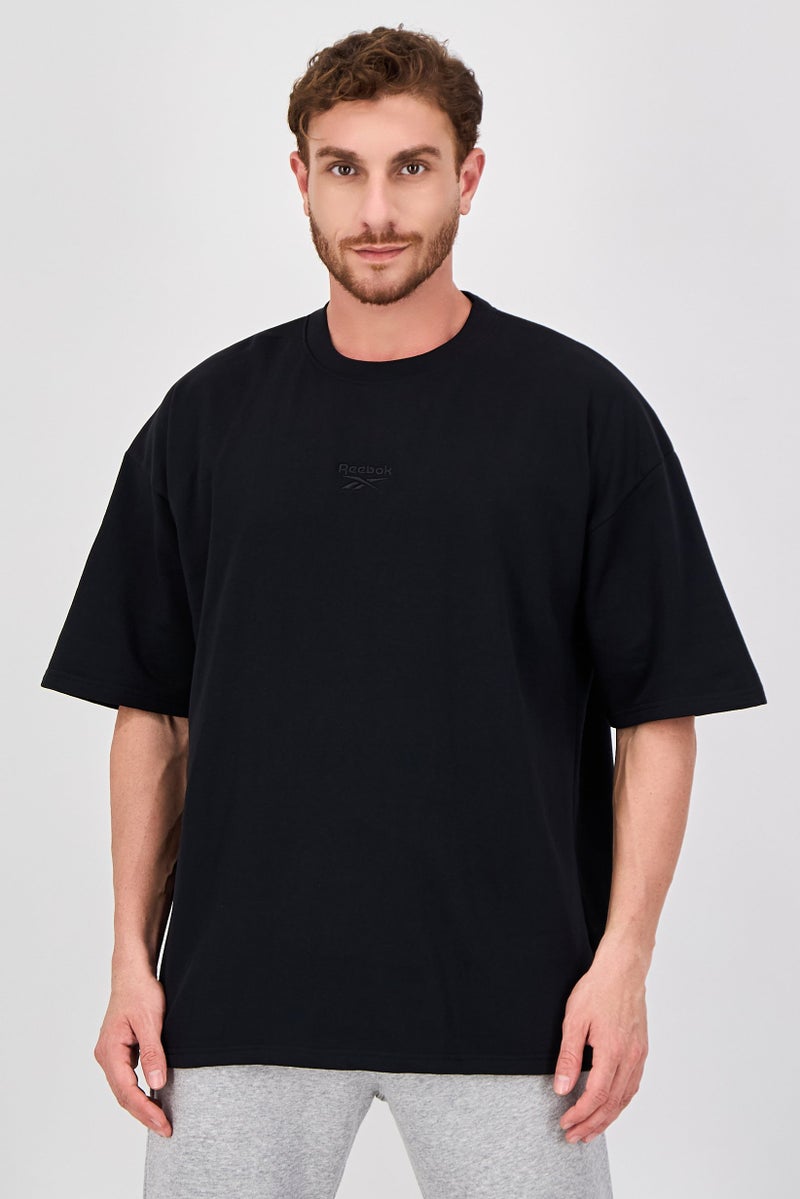 Reebok Men Sportswear Fit Short Sleeve Outdoor T-Shirt, Black - Image 1