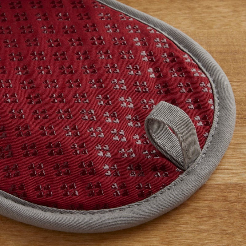 KitchenAid Asteroid Pot Holder 2-Pack Set  Smoked Paprika Red  6.5""x10"" - Image 2