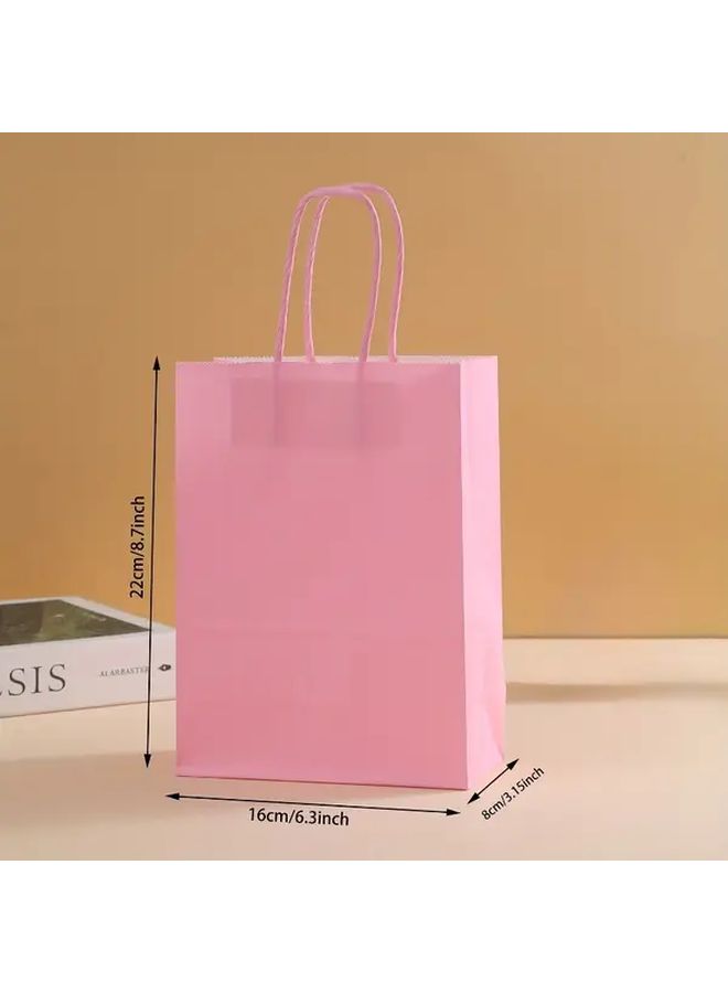 12pcs Mixed Color Reusable Gift Bags Foldable Durable with Sturdy Handles for Shopping Party Travel - Image 3